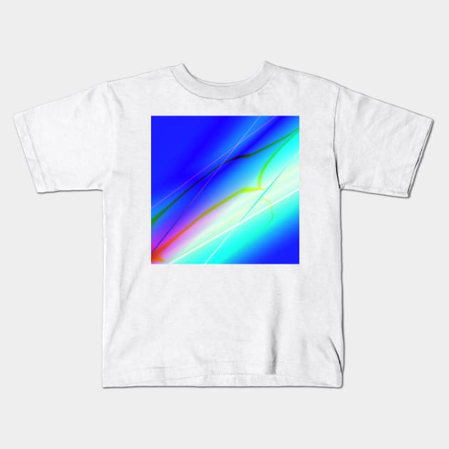 blue yellow pink abstract texture art Kids T-Shirt by Artistic_st